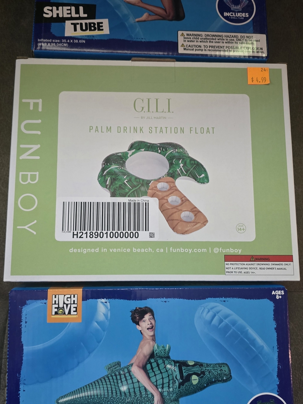 G.I.L.I. Palm Drink Station Float - Green & Brown